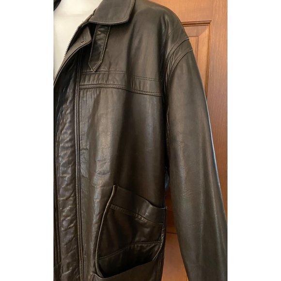 VTG Boyd's Philadelphia Luxury Leather Coat Mens US 44 Streetwear Hip Hop Jacket - Picture 9 of 16